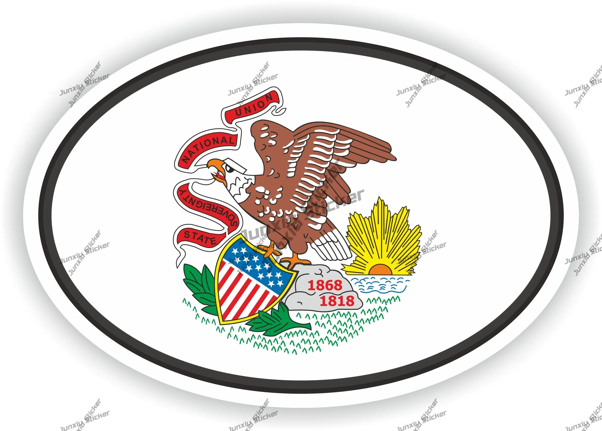 America Illinois Flag Oval Sticker Automobiles Parts And Accessories For The Car Rearview Mirror Windshield Suv Laptop Speedboat
America Illinois Flag Oval Sticker Automobiles Parts And Accessories For The Car Rearview Mirror Windshield Suv Laptop Speedboat