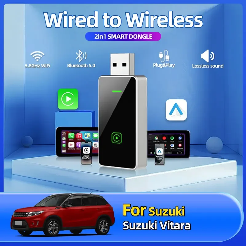 1pc 2025 New Car Styling 2in1 Wireless Android Auto Adapter Carplay Smart Dongle Plug And Play Car Accessories For Suzuki Vitara
1pc 2025 New Car Styling 2in1 Wireless Android Auto Adapter Carplay Smart Dongle Plug And Play Car Accessories For Suzuki Vitara