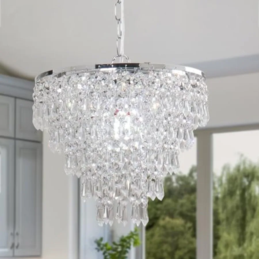 11.8'' Crystal Chandelier Chrome Crystal Ceiling Light Led Flush Mount Ceiling Pendant Light Metal LED Pendant Light for Bedroo
11.8'' Crystal Chandelier Chrome Crystal Ceiling Light Led Flush Mount Ceiling Pendant Light Metal LED Pendant Light for Bedroo