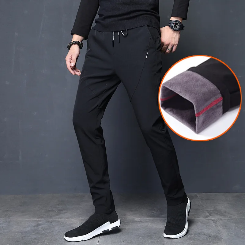 Мужские зимние повседневные брюки на флисовой подкладке, утепленные спортивные брюки, осенне-зимние модные корейские брюки прямого кроя
Мужские зимние повседневные брюки на флисовой подкладке, утепленные спортивные брюки, осенне-зимние модные корейские брюки прямого кроя