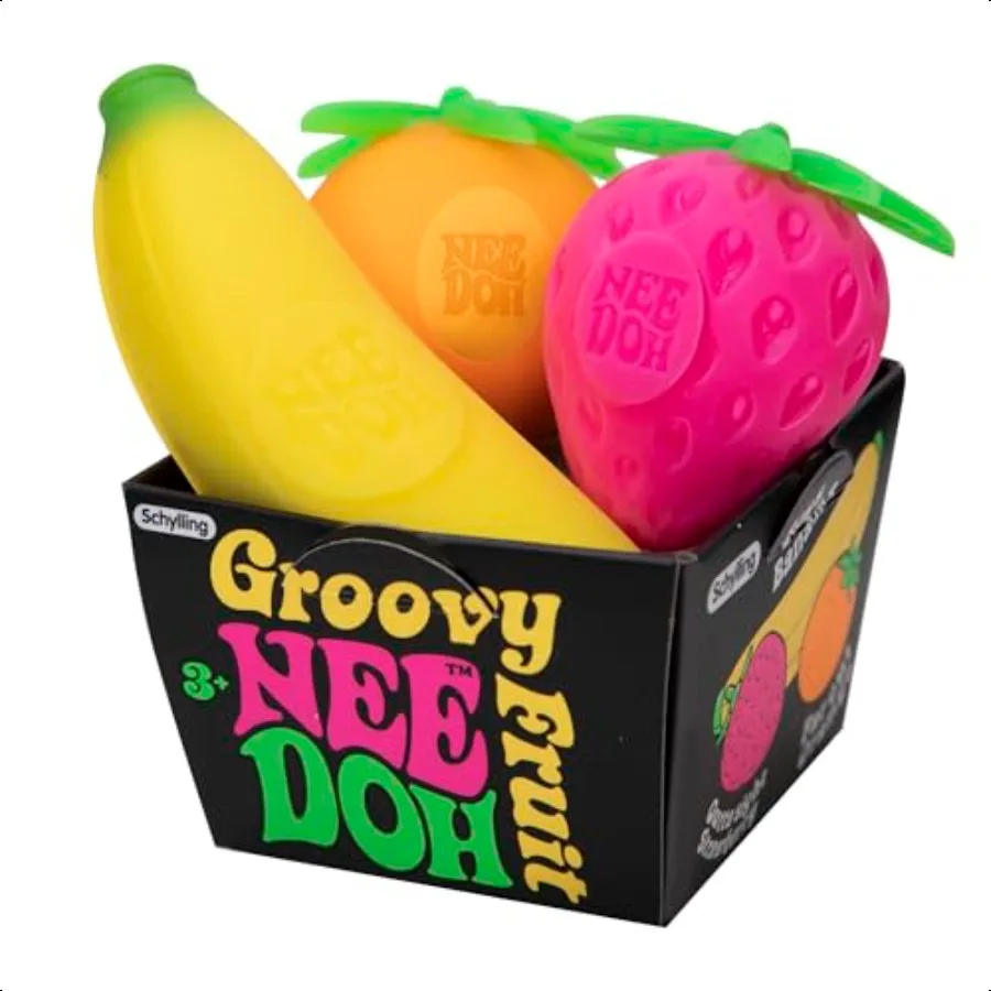 Schylling NeeDoh Groovy Fruit Sensory Fidget Toy Multiple Shapes Ages 3 to Adult Pack of 1
Schylling NeeDoh Groovy Fruit Sensory Fidget Toy Multiple Shapes Ages 3 to Adult Pack of 1