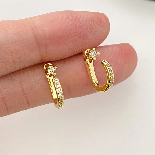 Real 925 Sterling Silver 18K Gold Zircon Letter J Stud Earring for Women Minimalist Trendy Fine Jewelry Detachable Accessory
Real 925 Sterling Silver 18K Gold Zircon Letter J Stud Earring for Women Minimalist Trendy Fine Jewelry Detachable Accessory