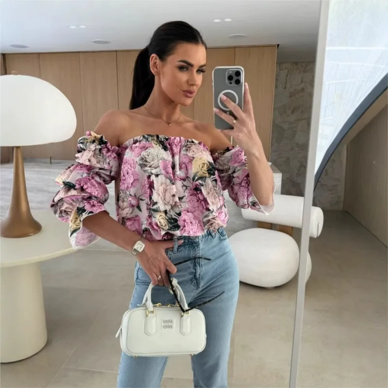 Female Long Sleeve Pullover Streetwear Blouse 2025 Spring Autumn Fashion Print Sexy Off Shoulder Shirt For Women Femme Blusas
Female Long Sleeve Pullover Streetwear Blouse 2025 Spring Autumn Fashion Print Sexy Off Shoulder Shirt For Women Femme Blusas