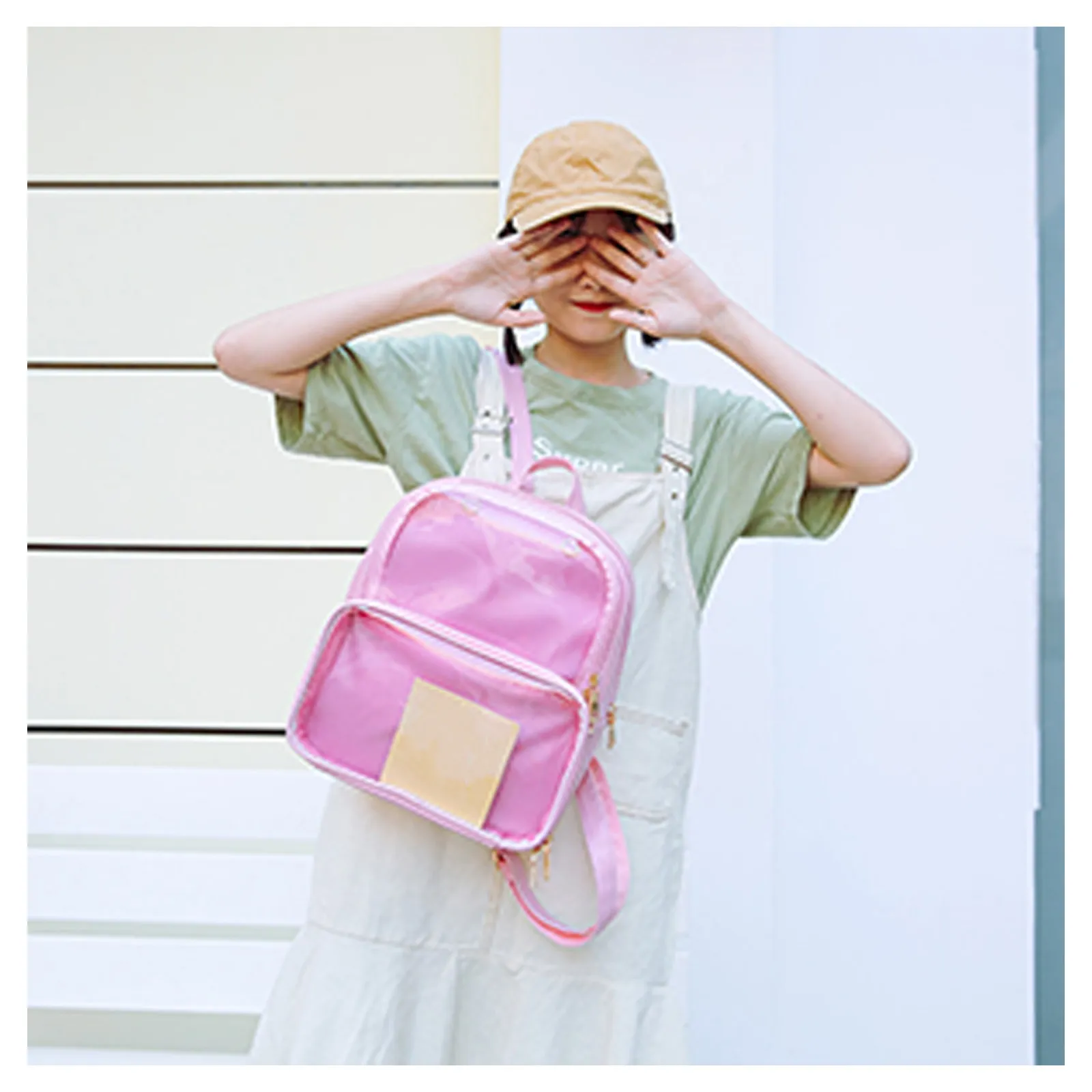 1Pcs Transparent Jelly Backpack Pink Large Capacity Waterproof Zipper School Travel Organizer Fashion Backpack for Teen
1Pcs Transparent Jelly Backpack Pink Large Capacity Waterproof Zipper School Travel Organizer Fashion Backpack for Teen