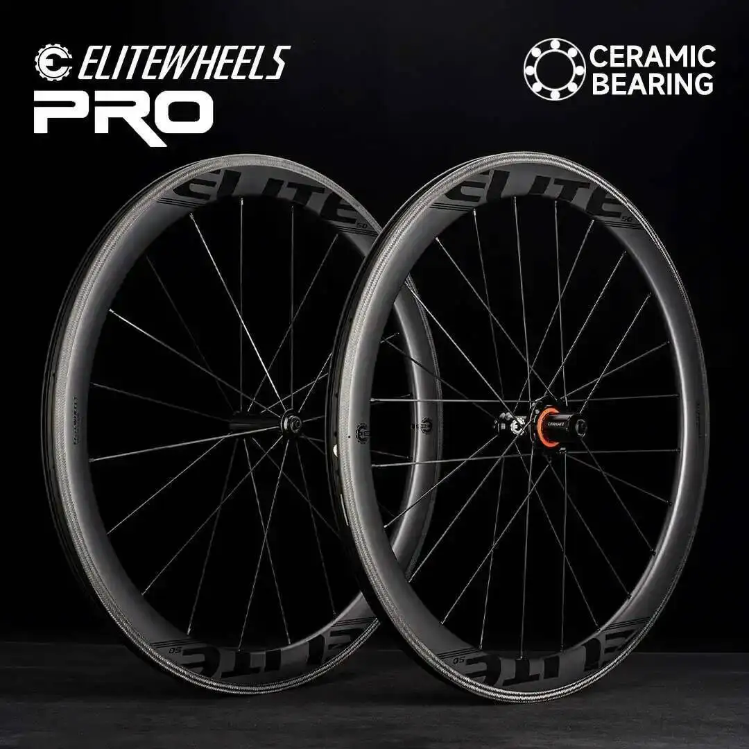 ELITEWHEELS PRO 700c дорожные карбоновые колеса Clincher бескамерные для велосипедной комплекты колес гоночные колеса керамический подшипник 20-24H
ELITEWHEELS PRO 700c дорожные карбоновые колеса Clincher бескамерные для велосипедной комплекты колес гоночные колеса керамический подшипник 20-24H