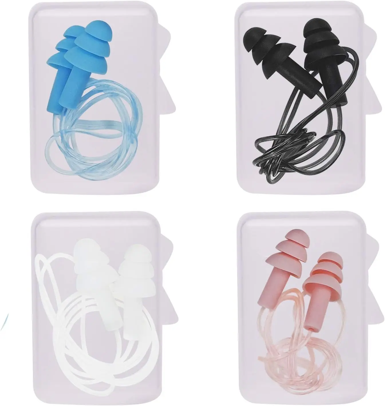 4 Pairs Noise Cancelling Ear Plugs with Cords, Soft Silicone Reusable for Sleeping, Snoring, Swimming, Study, High Fidelity
4 Pairs Noise Cancelling Ear Plugs with Cords, Soft Silicone Reusable for Sleeping, Snoring, Swimming, Study, High Fidelity