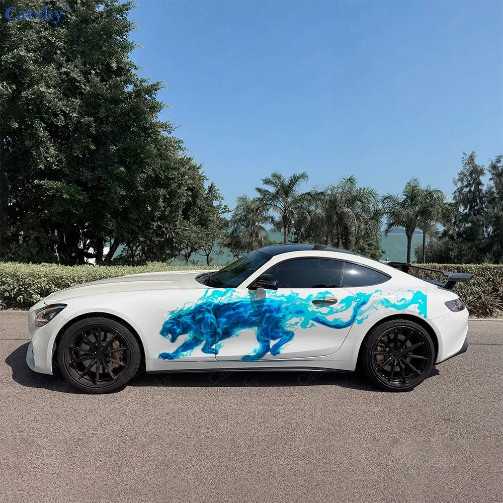 2pcs Blue Flame Leopard Decal Decoration Cover Scratches Protect Car Decal Waterproof Car Vinyl Wraps Sunscreen
2pcs Blue Flame Leopard Decal Decoration Cover Scratches Protect Car Decal Waterproof Car Vinyl Wraps Sunscreen