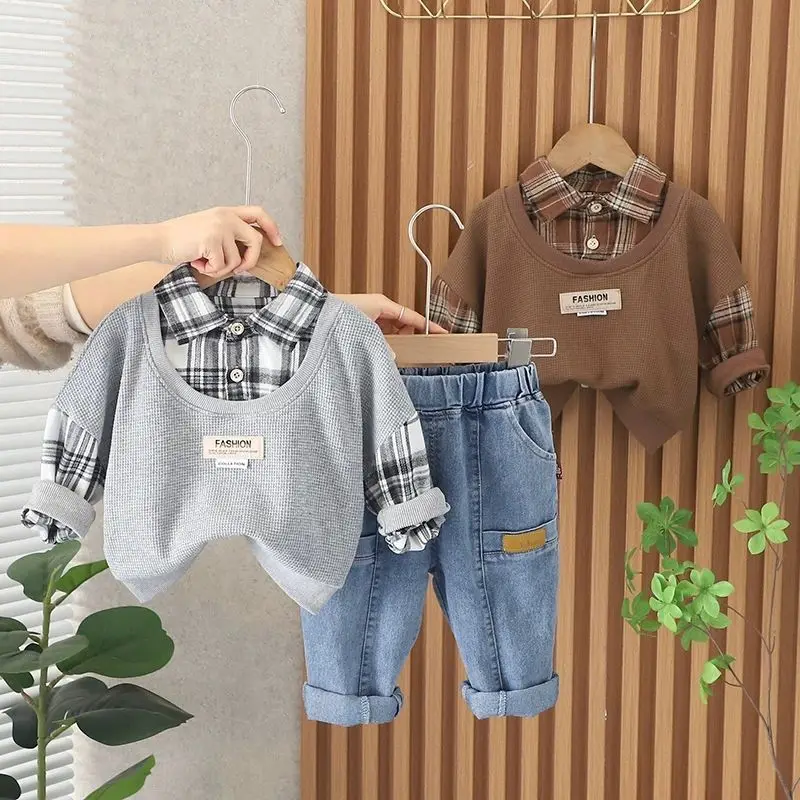 Spring Autumn 2025 New Boy's Suit Sweatshirt 2-Piece Set Stylish Casual Fashionable Children's Outfit Trendy
Spring Autumn 2025 New Boy's Suit Sweatshirt 2-Piece Set Stylish Casual Fashionable Children's Outfit Trendy