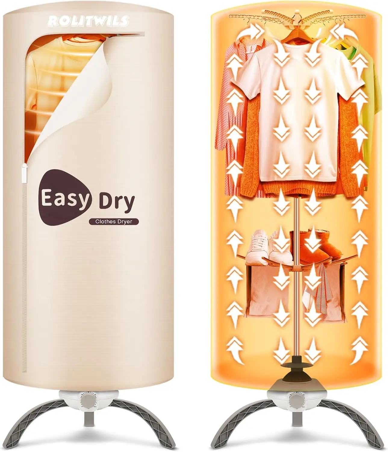 Portable 900W Mini Clothes Dryer for Small Spaces, Quick-Dry Electric Dryer with Large Capacity for Dorm, RV, Travel
Portable 900W Mini Clothes Dryer for Small Spaces, Quick-Dry Electric Dryer with Large Capacity for Dorm, RV, Travel