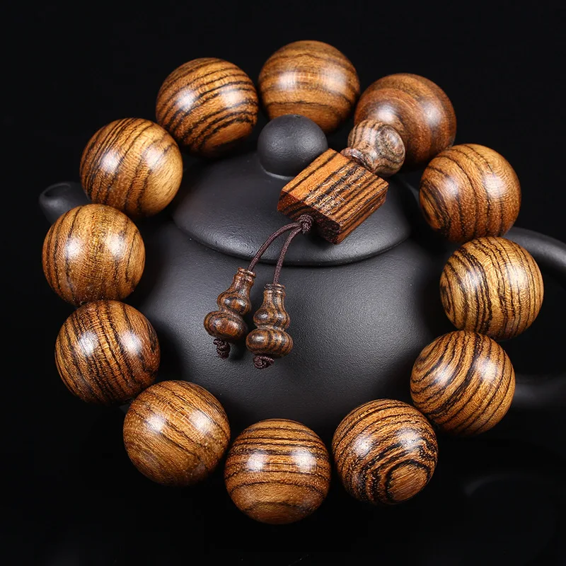 Tiger Skin Sandalwood Yellow Pear Spot Wood Smooth Patterned Small Hole Bracelet Wooden Cultural Toys Buddha Beads Wooden jewel
Tiger Skin Sandalwood Yellow Pear Spot Wood Smooth Patterned Small Hole Bracelet Wooden Cultural Toys Buddha Beads Wooden jewel