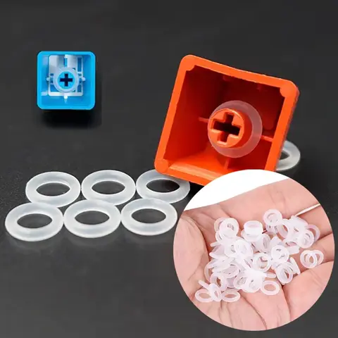 130PCS Clear Rubber O Ring Sealing Gasket Switch Dampeners - Perfect for Mechanical Keyboards & Cherry MX Switches!