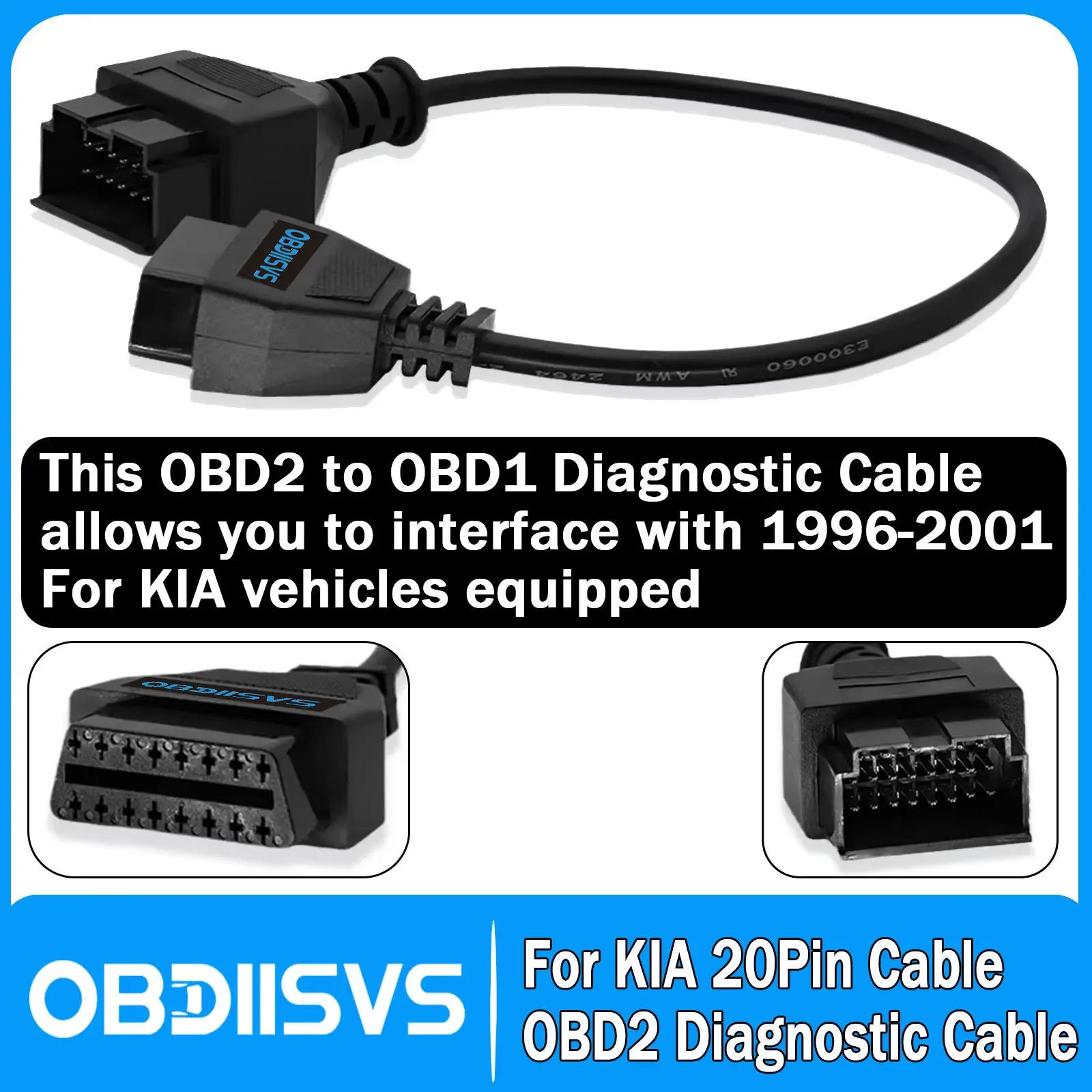 For KIA 20Pin Automatic OBD1 to OBD2 Connector Cable for KIA 1990-1996 vehicle Car OBDII Scanner Connect Cable 20Pin to 16Pin
For KIA 20Pin Automatic OBD1 to OBD2 Connector Cable for KIA 1990-1996 vehicle Car OBDII Scanner Connect Cable 20Pin to 16Pin