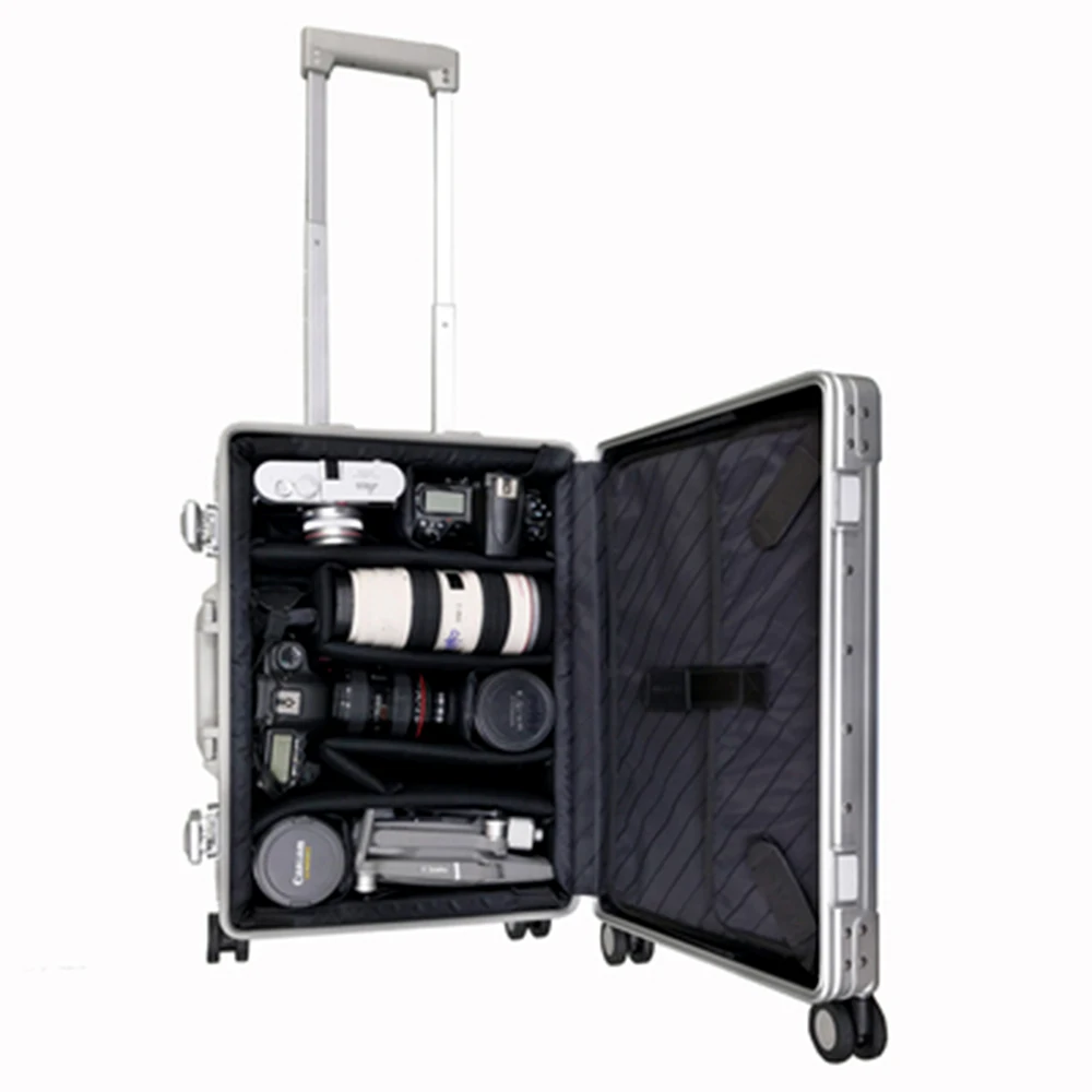 Professional photographer aluminum equipment case, multi-purpose travel box customized EVA or PU foam
Professional photographer aluminum equipment case, multi-purpose travel box customized EVA or PU foam