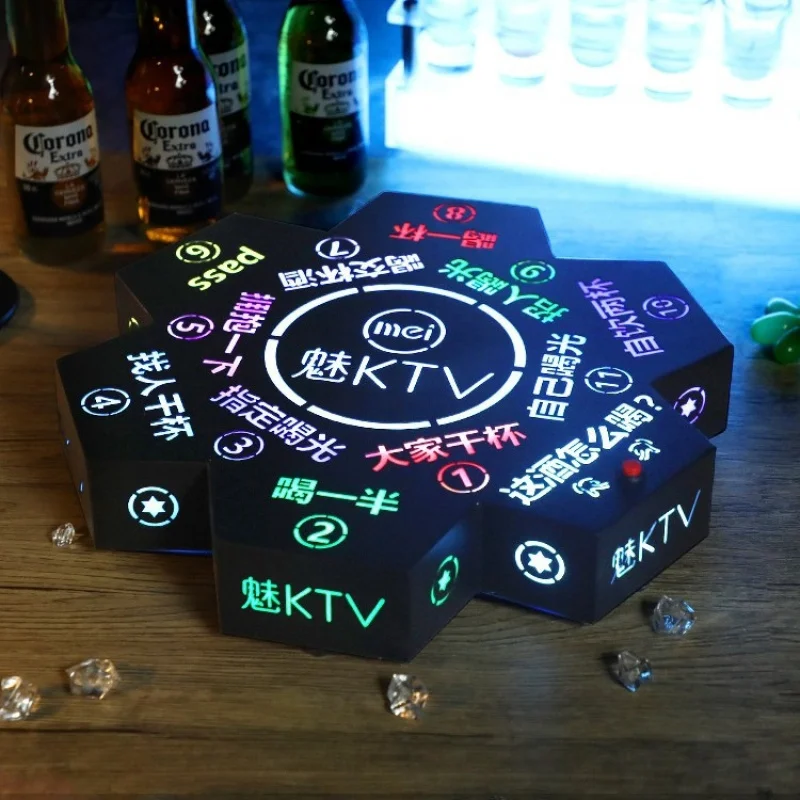 Bar Illuminated Game Turntable KTV Nightclub Rechargeable Colorful Creative Automatic Smart Electronic Entertainment Drinking Tu
Bar Illuminated Game Turntable KTV Nightclub Rechargeable Colorful Creative Automatic Smart Electronic Entertainment Drinking Tu