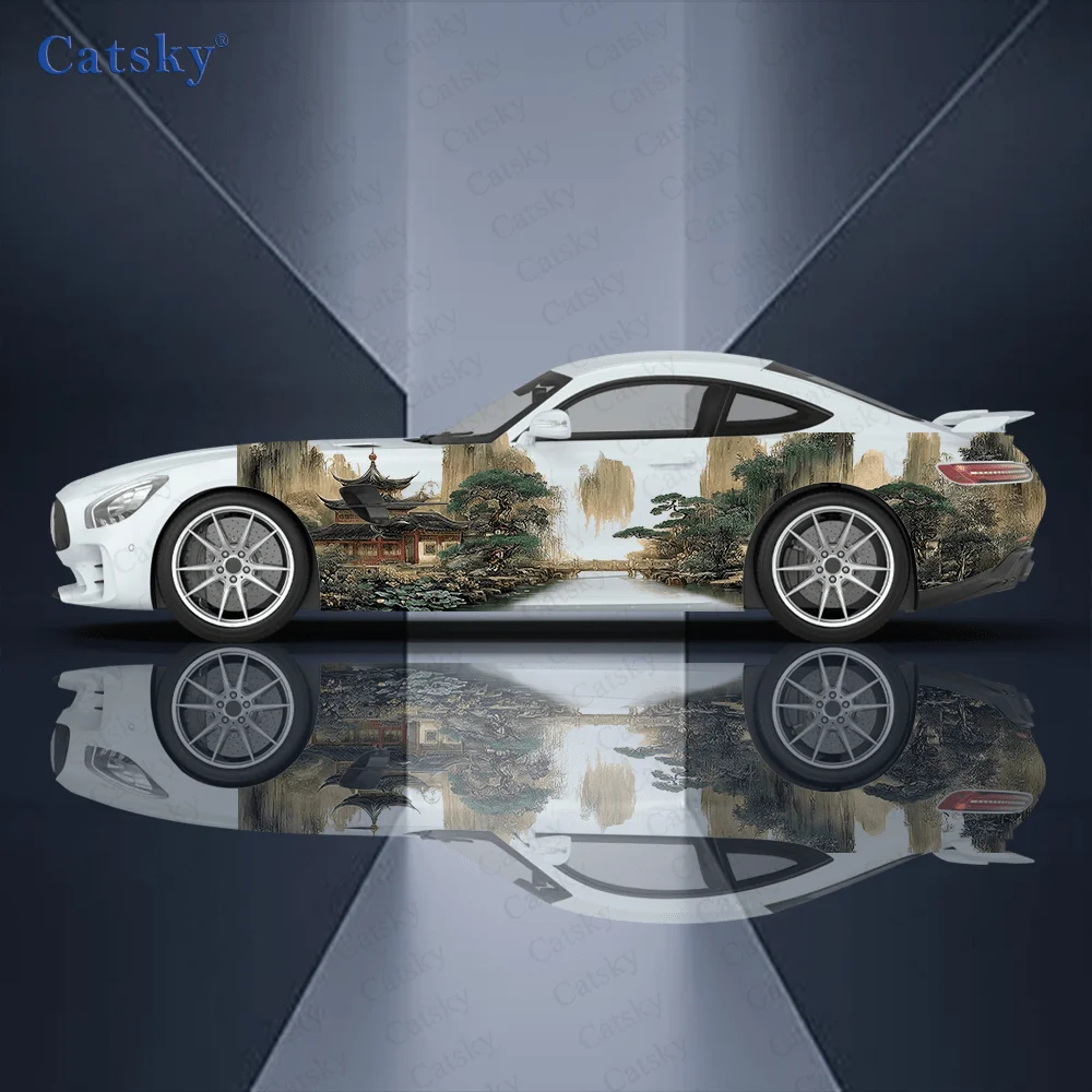 Наклейки с восточным пейзажным рисунком, ПВХ (поливинилхлорид) декоративные наклейки для боковых дверей кузова автомобиля - универсальная посадка
Наклейки с восточным пейзажным рисунком, ПВХ (поливинилхлорид) декоративные наклейки для боковых дверей кузова автомобиля - универсальная посадка