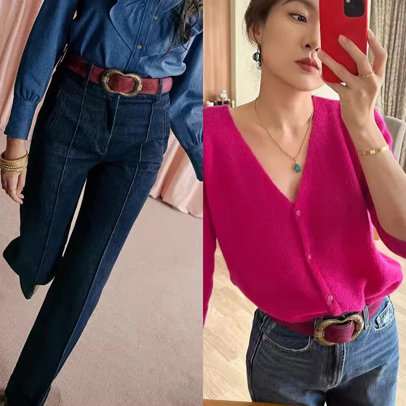 French Retro Multi-color Belt Luxury Woven Exquisite Embossed Metal Buckle Lady Leisure Dress Jeans Wild Waistband
French Retro Multi-color Belt Luxury Woven Exquisite Embossed Metal Buckle Lady Leisure Dress Jeans Wild Waistband