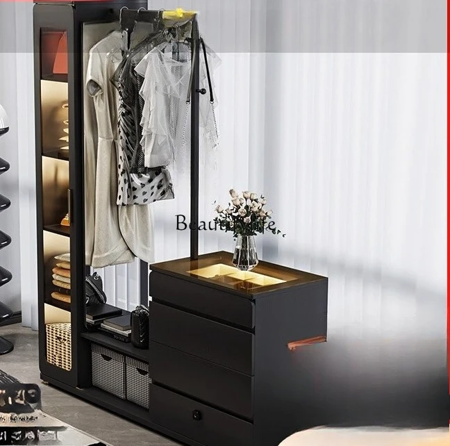 Simple Modern Floor-standing Coat Rack and Chest of Drawers Integrated Black Storage Cabinet
Simple Modern Floor-standing Coat Rack and Chest of Drawers Integrated Black Storage Cabinet