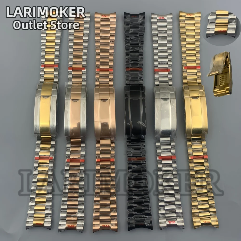LARIMOKER 20mm Gold Black Silver Rose Gold Watch Strap Stainless Steel Presidential Bracelet with Fold Over Clasp Watch Accessor
LARIMOKER 20mm Gold Black Silver Rose Gold Watch Strap Stainless Steel Presidential Bracelet with Fold Over Clasp Watch Accessor