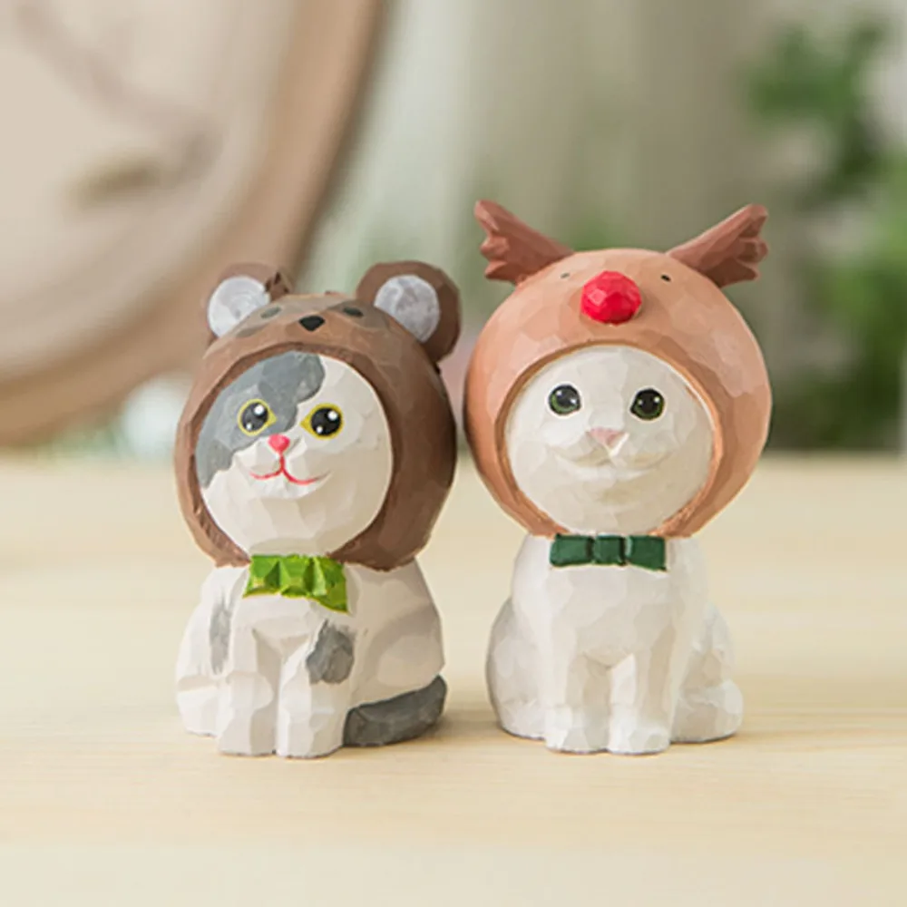 Solid Wood Wood Carving Cat Ornament Simple Style Small Painted Cartoon Cat Sculpture Cute Handmade
Solid Wood Wood Carving Cat Ornament Simple Style Small Painted Cartoon Cat Sculpture Cute Handmade
