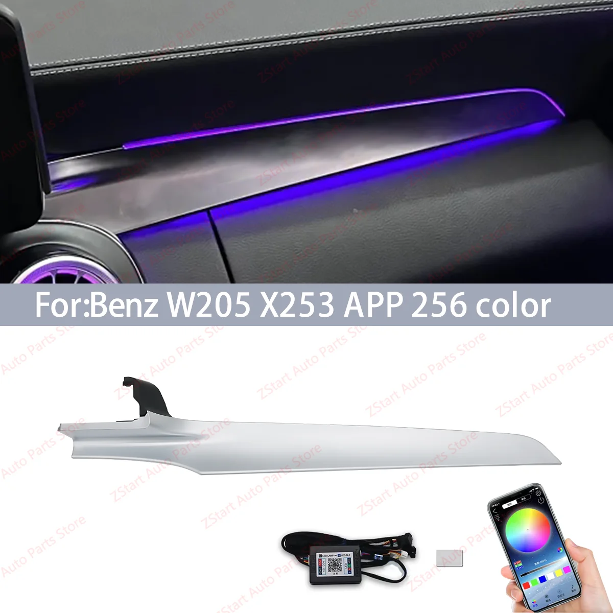 Retrofit Co-Pilot Ambient Light For Mercedes Benz W205 CLC Coupe C43 C63 Class Car Decorative Light LED 256 Colors APP Controls
Retrofit Co-Pilot Ambient Light For Mercedes Benz W205 CLC Coupe C43 C63 Class Car Decorative Light LED 256 Colors APP Controls