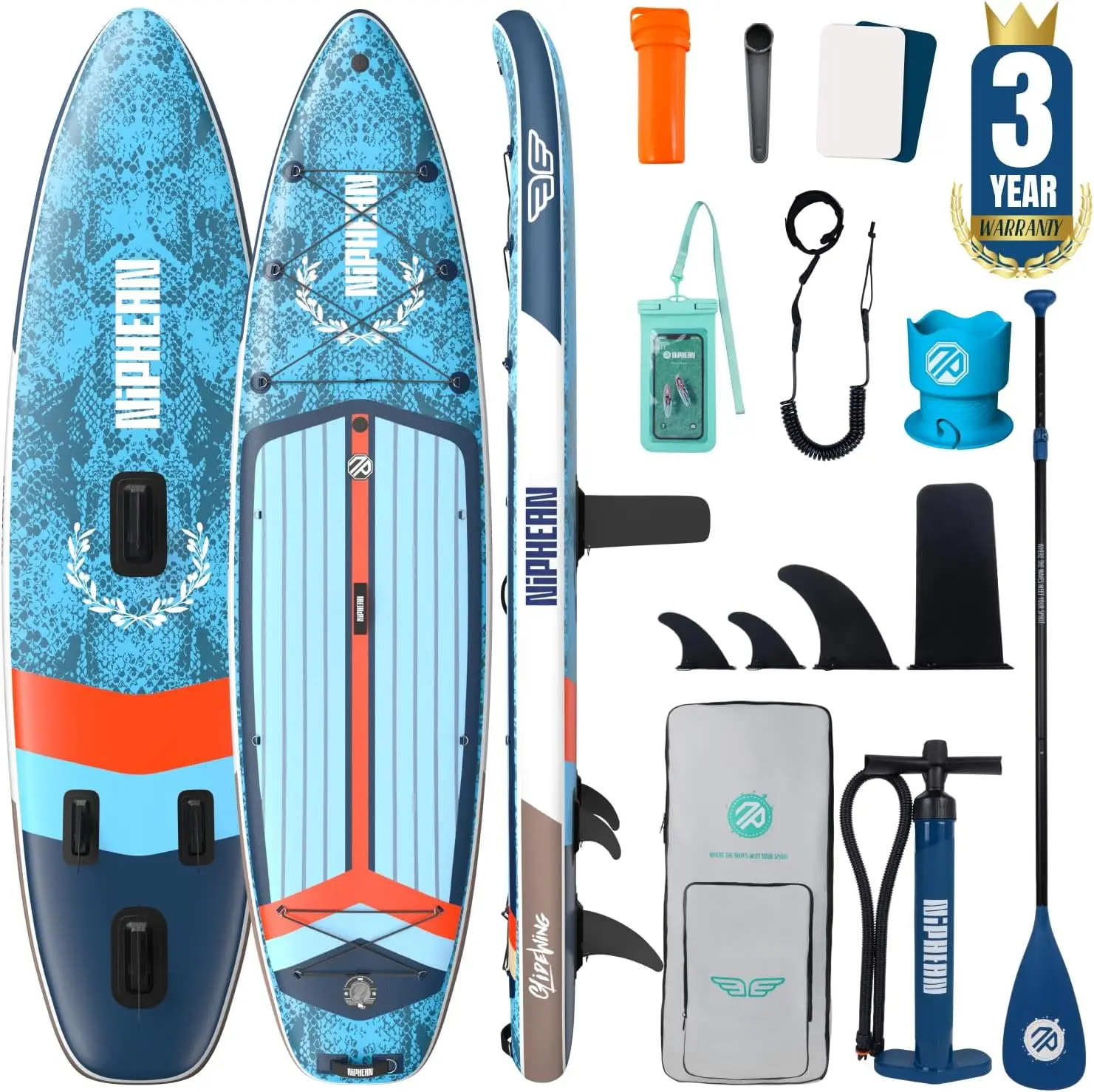 (Extra Large) Inflatable Paddle Board, SUP for 2+1 People/Family 500lbs Capacity Stand Up Paddle Board with SUP Accessories, Sta
(Extra Large) Inflatable Paddle Board, SUP for 2+1 People/Family 500lbs Capacity Stand Up Paddle Board with SUP Accessories, Sta