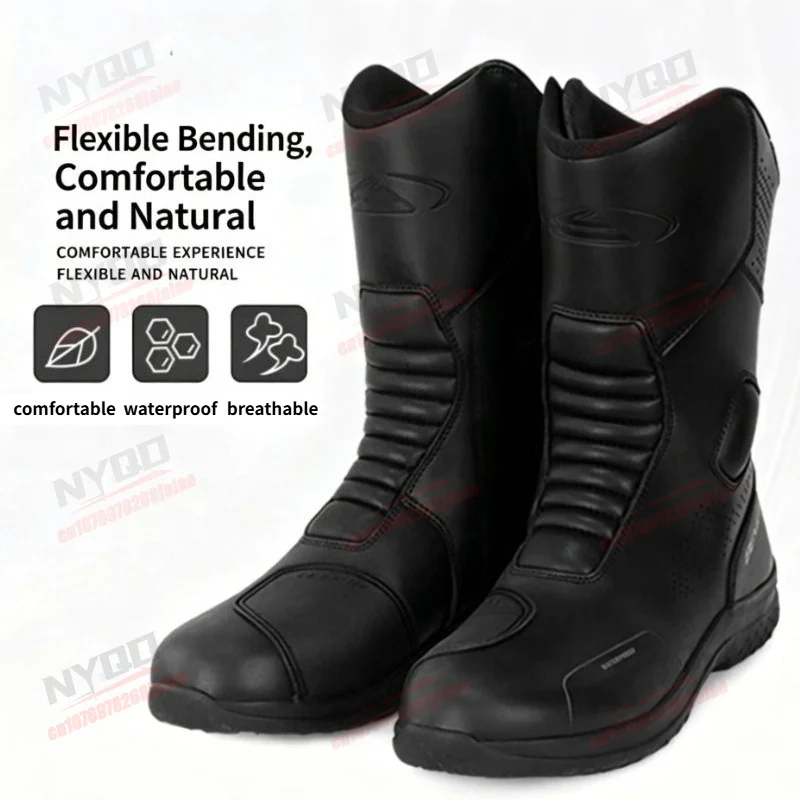 Motorcycle Riding Boots for Men Anti Fall Wear-resistant Comfortable Waterproof Black High Tube Motorcycle Travel Shoes
Motorcycle Riding Boots for Men Anti Fall Wear-resistant Comfortable Waterproof Black High Tube Motorcycle Travel Shoes