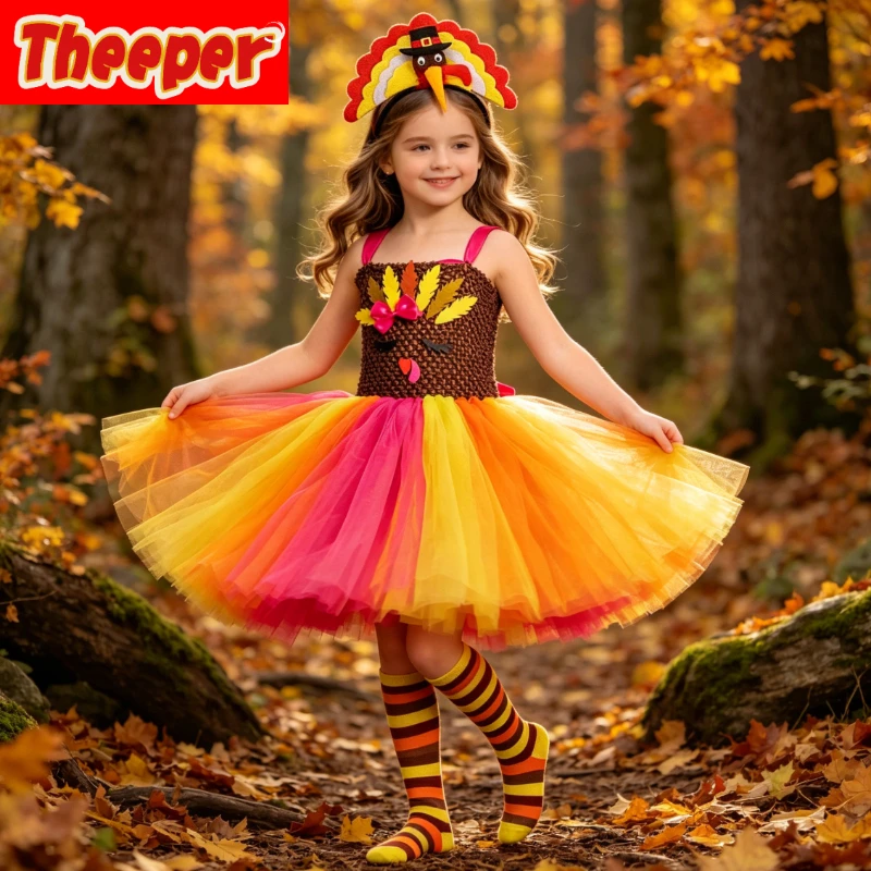 Autumnal Thanksgiving Character Tutu Dress Vibrant Harvest Color Palette Ideal for Family Dinners Theme Parties and Costume
Autumnal Thanksgiving Character Tutu Dress Vibrant Harvest Color Palette Ideal for Family Dinners Theme Parties and Costume