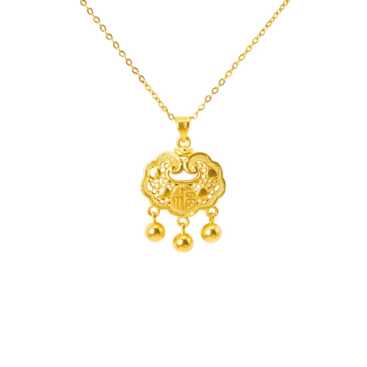 Golden lucky bag safety lock necklace, temperament fashionable women's collarbone chain
Golden lucky bag safety lock necklace, temperament fashionable women's collarbone chain