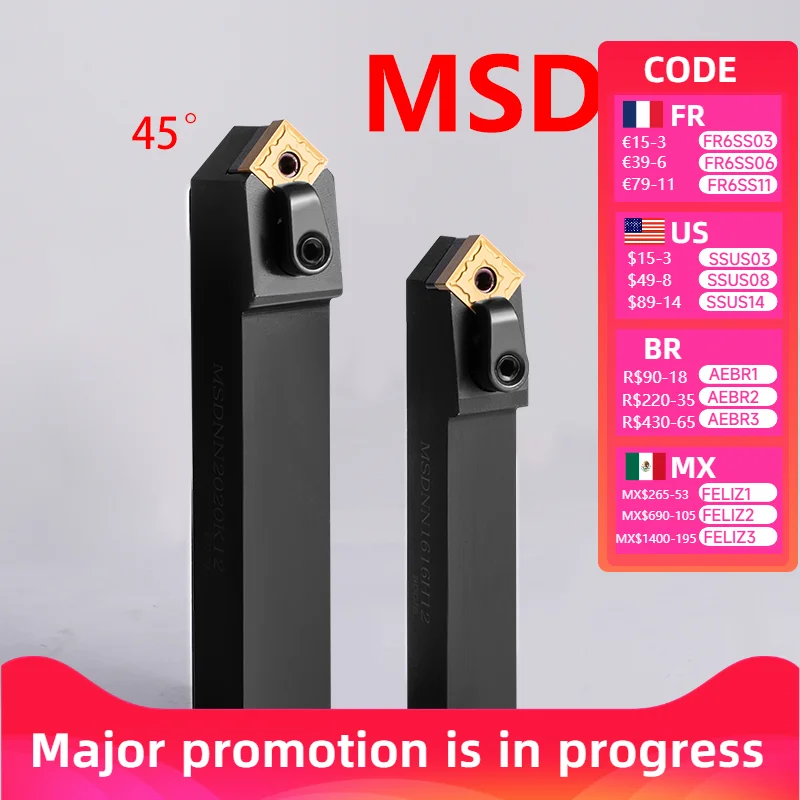 MSDNN External Turning Tool Lathe Bar Holder CNC Cutting Tool Cutter Bar for Precision Machining MSDNN1616 MSDNN2020 MSDNN2525
MSDNN External Turning Tool Lathe Bar Holder CNC Cutting Tool Cutter Bar for Precision Machining MSDNN1616 MSDNN2020 MSDNN2525