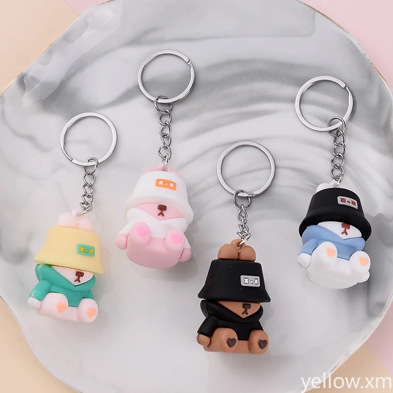 PVC Fisherman Bear Keychain, Cute Sleeping Doll Design, Bag Car Keys Pendant Lovely Gift for All Ages
PVC Fisherman Bear Keychain, Cute Sleeping Doll Design, Bag Car Keys Pendant Lovely Gift for All Ages