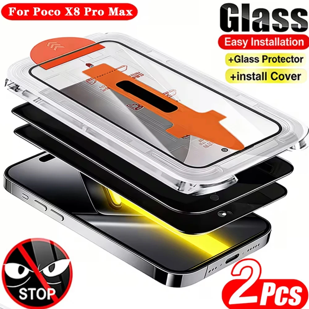 2pcs Privacy Screen Glass For Xiaomi Poco F8 Ultra F8 Pro X8 Pro Max X8 Pro Fingerprint Unlock Anti-Spy Screen Protector Film
2pcs Privacy Screen Glass For Xiaomi Poco F8 Ultra F8 Pro X8 Pro Max X8 Pro Fingerprint Unlock Anti-Spy Screen Protector Film