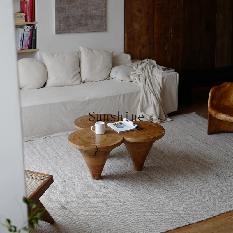 Solid wood coffee table round living room wabi-sabi Japanese-style homestay creative coffee table
Solid wood coffee table round living room wabi-sabi Japanese-style homestay creative coffee table