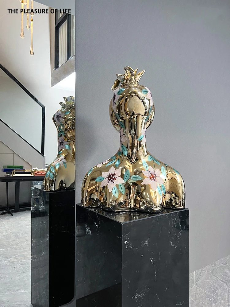 Half body Abstract Resin figure sculpture model room exhibition hall shop window painted portraits flower girl ornaments
Half body Abstract Resin figure sculpture model room exhibition hall shop window painted portraits flower girl ornaments