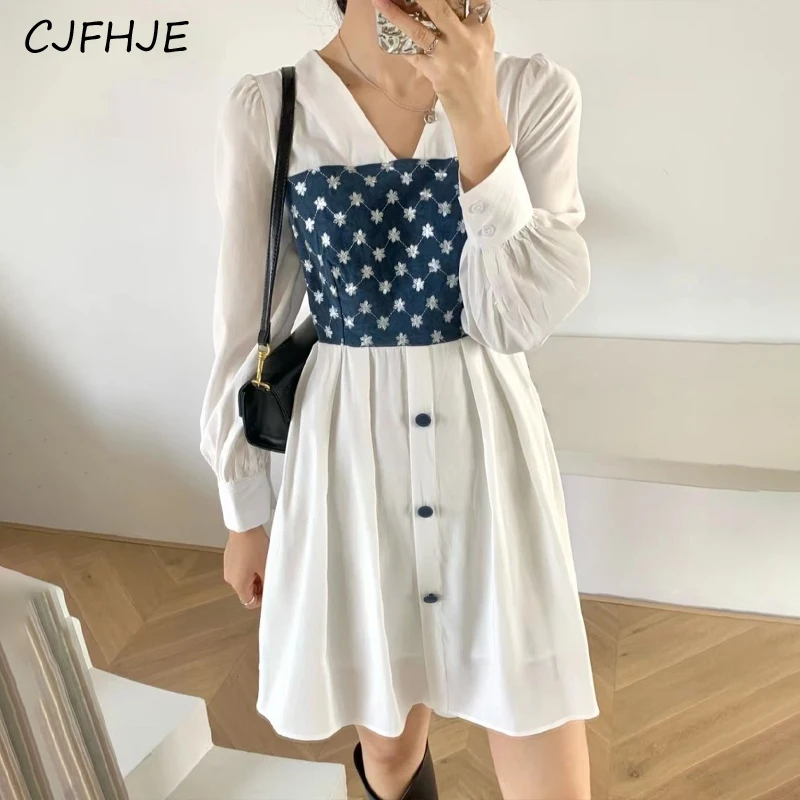 CJFHJE Elegant Mini Shirt Dress Women One Piece Office Lady Y2k Dress Vintage V-neck High Waist Long Sleeve Bodycon Dresses New
CJFHJE Elegant Mini Shirt Dress Women One Piece Office Lady Y2k Dress Vintage V-neck High Waist Long Sleeve Bodycon Dresses New