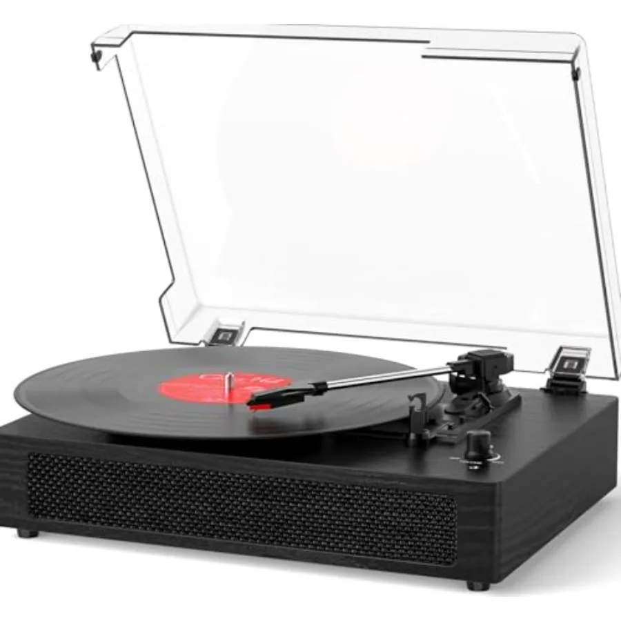 Виниловый проигрыватель с Bluetooth, встроенными стереодинамиками, ременным приводом, 3 скоростями вращения, поддержка виниловых пластинок
Виниловый проигрыватель с Bluetooth, встроенными стереодинамиками, ременным приводом, 3 скоростями вращения, поддержка виниловых пластинок