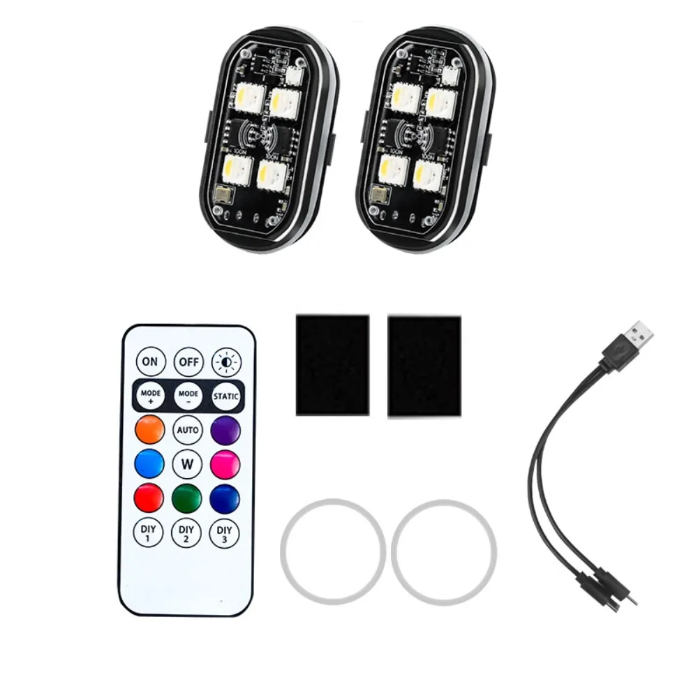 1/2/4/6pcs 8 Colors Wireless LED Strobe Lights Rechargeable Anti-Collision Car Decor Atmosphere Light with Remote Control
1/2/4/6pcs 8 Colors Wireless LED Strobe Lights Rechargeable Anti-Collision Car Decor Atmosphere Light with Remote Control