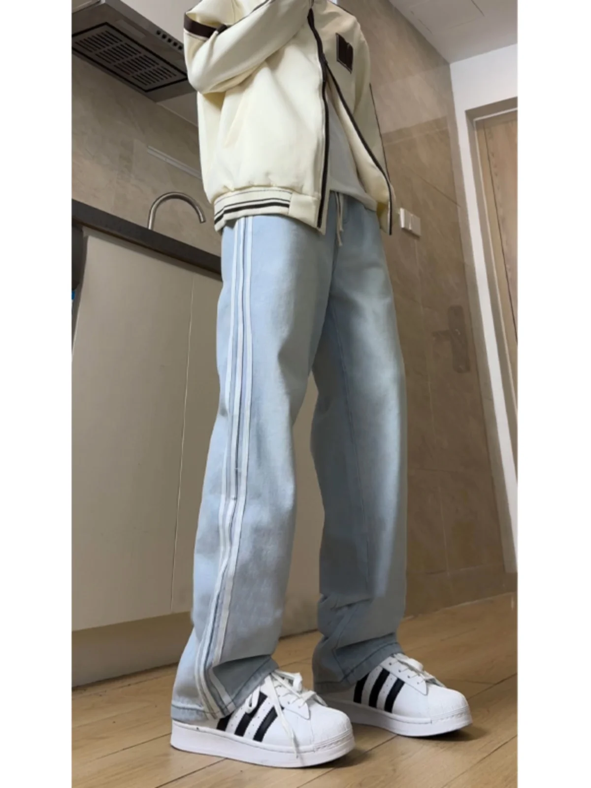 Elastic Waist Straight Leg Jeans for Boys Summer Design Tee Stripe Youthful Sle Wear Resistant Casual Long Pants
Elastic Waist Straight Leg Jeans for Boys Summer Design Tee Stripe Youthful Sle Wear Resistant Casual Long Pants