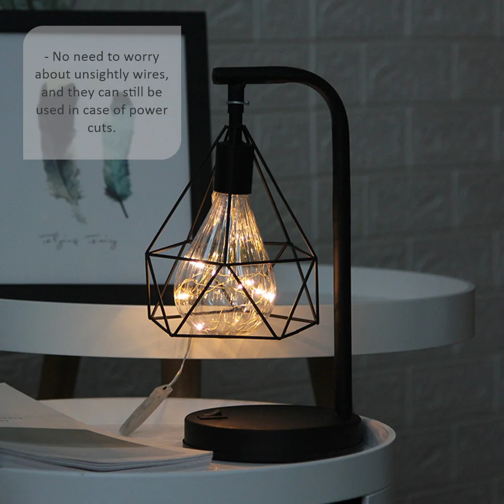 1pc Hollow Diamond Retro Copper Wire Lamp Warm Table Light For Home Decor Operated Iron Led Night Light
1pc Hollow Diamond Retro Copper Wire Lamp Warm Table Light For Home Decor Operated Iron Led Night Light