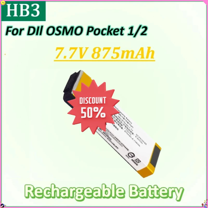 7.7V 875mAh For DJI Osmo Pocket Osmo Pocket II Osmo Pocket 1 2 Rechargeable Li-ion Battery HB3 Replacement High Quality Battery
7.7V 875mAh For DJI Osmo Pocket Osmo Pocket II Osmo Pocket 1 2 Rechargeable Li-ion Battery HB3 Replacement High Quality Battery