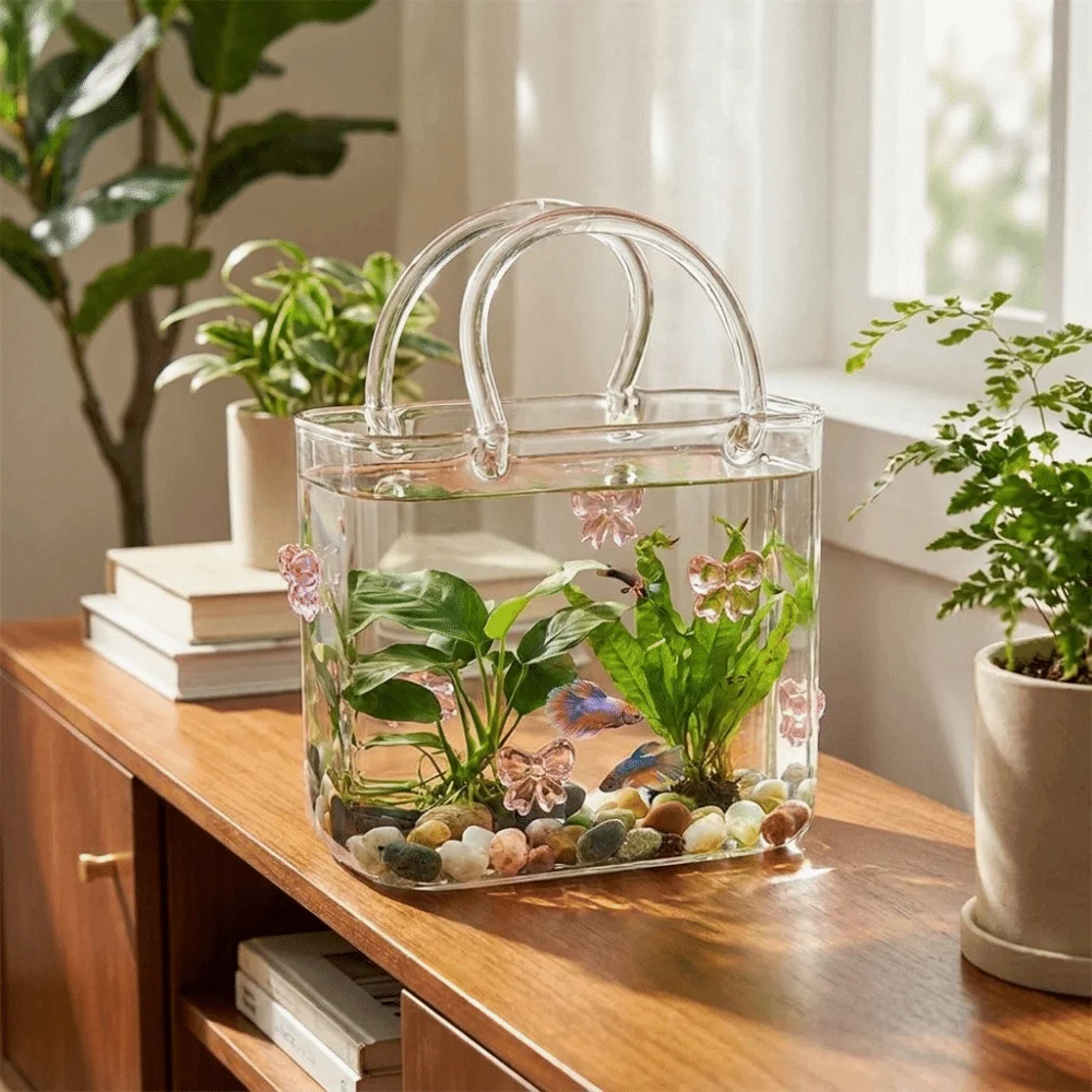 Hydroponic Flower Basket Transparent Handbag Glass Cup Funny with Straw Fruit Wine Glass Portable Glass Vase Restaurant
Hydroponic Flower Basket Transparent Handbag Glass Cup Funny with Straw Fruit Wine Glass Portable Glass Vase Restaurant