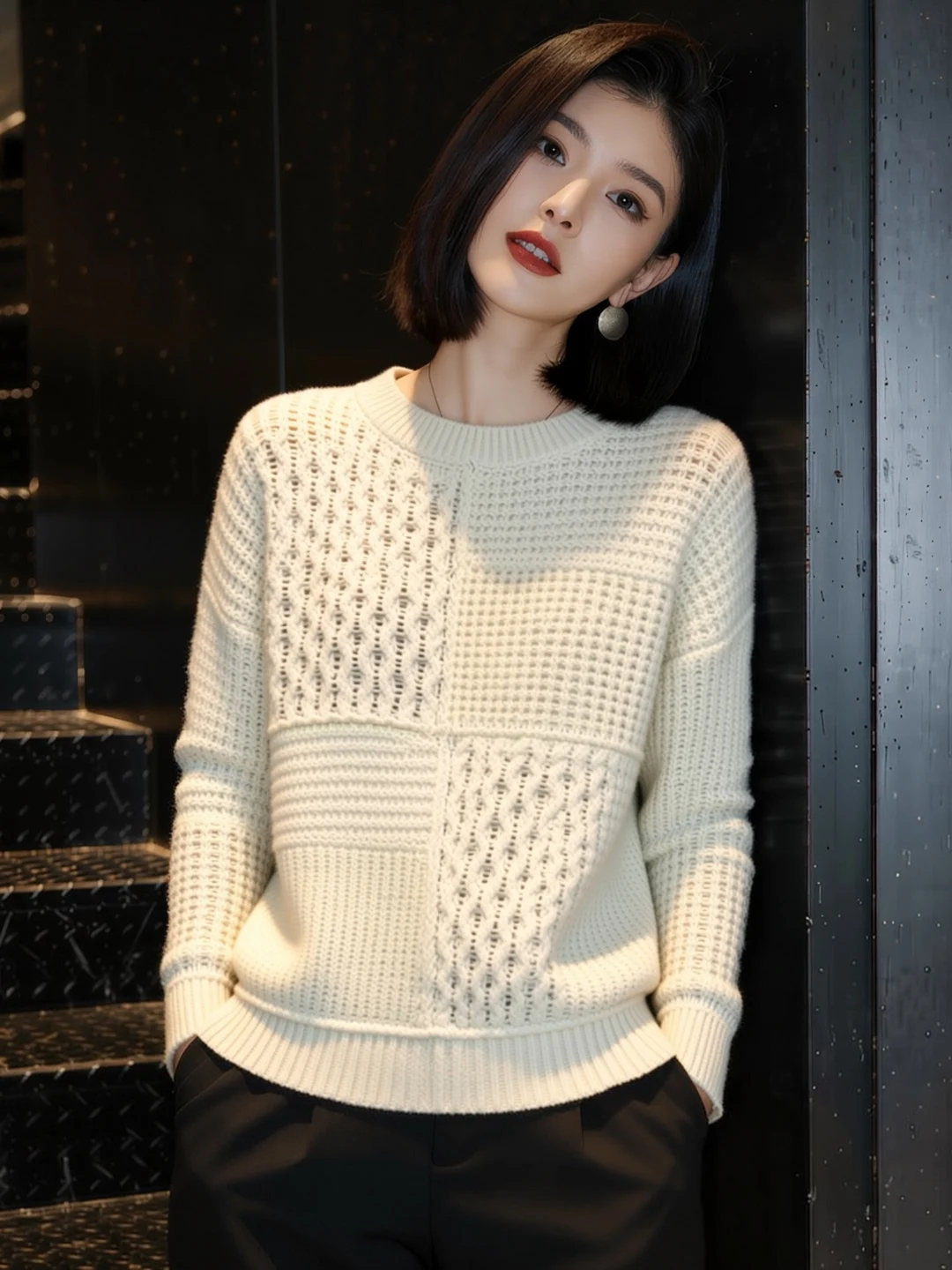 Soft Cozy Winter Knitted Long Sve round Ne Twist Pattern Sweater New Arrival Women's Faionable Commute Sle Korean Lo...
Soft Cozy Winter Knitted Long Sve round Ne Twist Pattern Sweater New Arrival Women's Faionable Commute Sle Korean Lo...