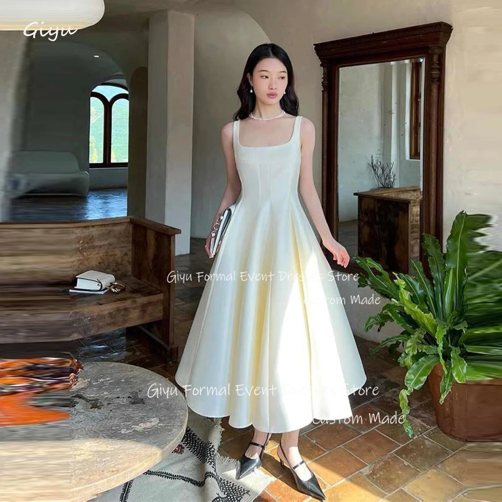Giyu Simple Korea Evening Dresses Wedding Photoshoot Square Neck Straps Ankle Length Formal Party Event Dress Black
Giyu Simple Korea Evening Dresses Wedding Photoshoot Square Neck Straps Ankle Length Formal Party Event Dress Black