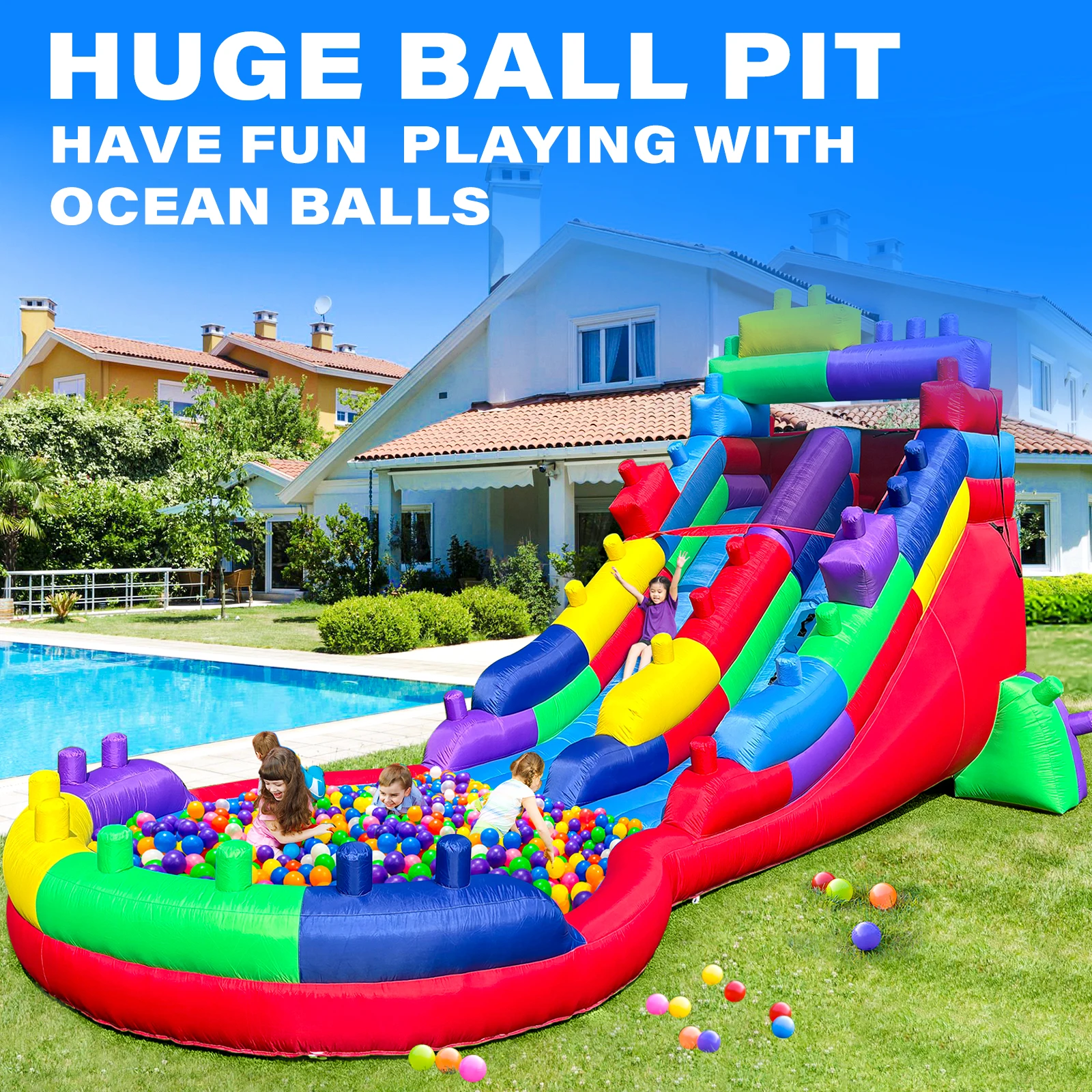 Colorful Block-Style Oxford Water Slide Eye-Catching Design for Summer Pool Parties And Backyard Fun
Colorful Block-Style Oxford Water Slide Eye-Catching Design for Summer Pool Parties And Backyard Fun