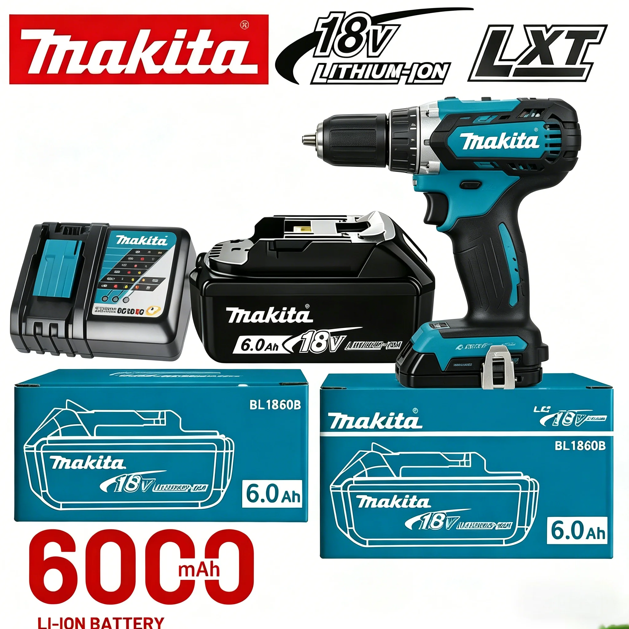 Lithium Original Makita 18V 6.0Ah Battery BL1860, Compatible with BL1850 BL1830B BL1840 BL1815 LXT Cordless Tools
Lithium Original Makita 18V 6.0Ah Battery BL1860, Compatible with BL1850 BL1830B BL1840 BL1815 LXT Cordless Tools