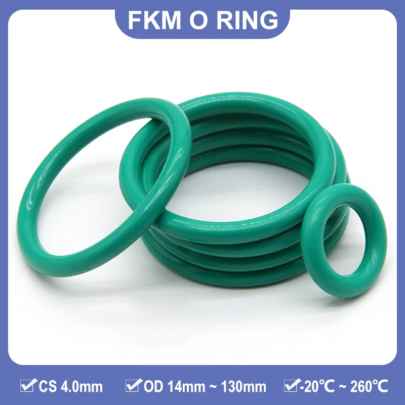 10/50Pcs FKM O-Ring CS 4mm OD 14mm ~ 130mm Green Fluororubber Rubber High Temperature Acid Alkali Oil Resistant Sealing Gaskets
10/50Pcs FKM O-Ring CS 4mm OD 14mm ~ 130mm Green Fluororubber Rubber High Temperature Acid Alkali Oil Resistant Sealing Gaskets