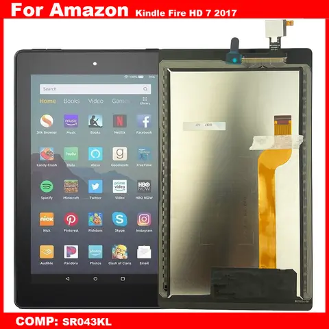 NEW For Amazon Kindle Fire HD 7 HD7 2017 SR043KL LCD Display Touch Screen Digitizer Glass Assembly Repair Parts