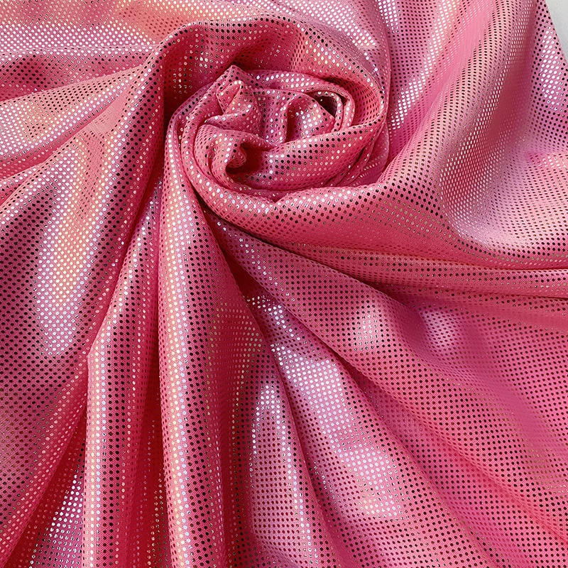 1M Metallic Laser Dot Bronzing Fabric Shiny Knitted Elastic Fabric For DIY Dress Stage Performance Outfits Garment Toy Crafts
1M Metallic Laser Dot Bronzing Fabric Shiny Knitted Elastic Fabric For DIY Dress Stage Performance Outfits Garment Toy Crafts