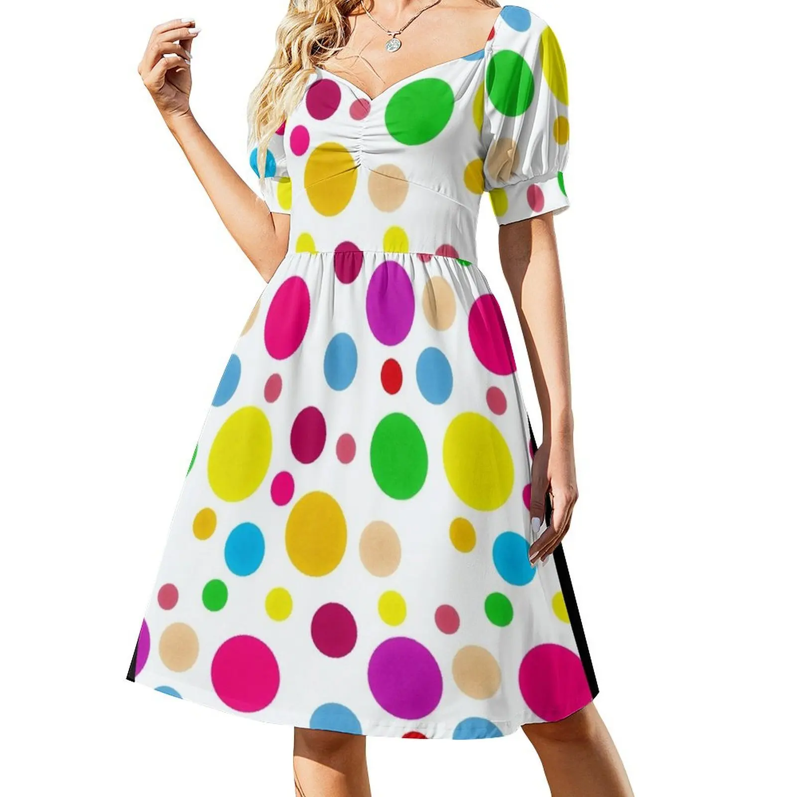 Colorful Polka Dots Dress elegant women's dresses for wedding dress korean style Beachwear
Colorful Polka Dots Dress elegant women's dresses for wedding dress korean style Beachwear