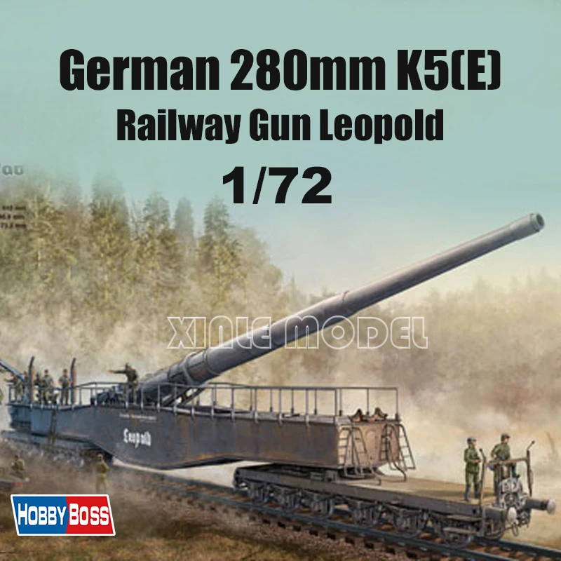 Комплект модели пластикового танка Trumpeter 82903, немецкий 280 мм K5 (E), железнодорожный пистолет Leopold 1/72
Комплект модели пластикового танка Trumpeter 82903, немецкий 280 мм K5 (E), железнодорожный пистолет Leopold 1/72