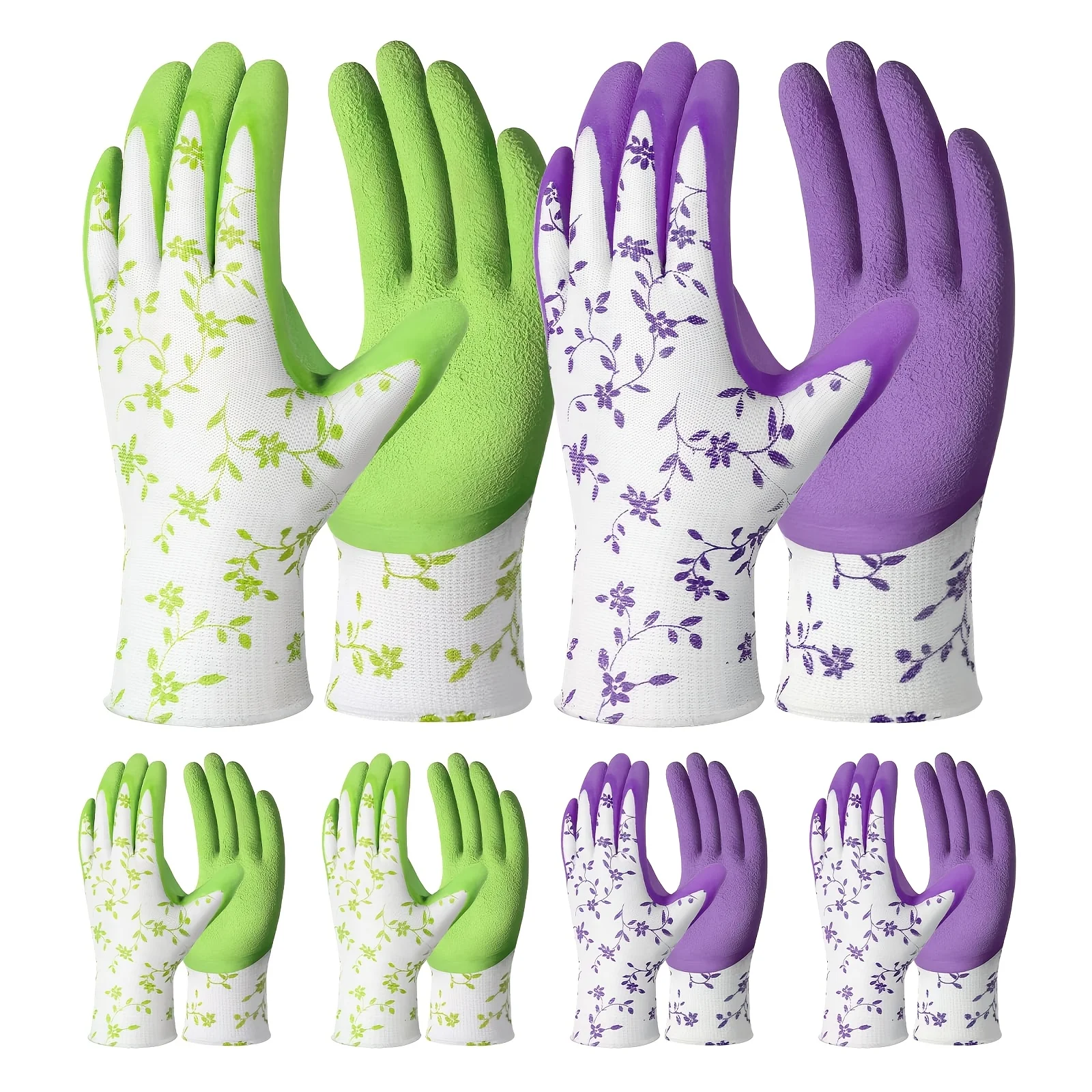 6Pairs Medium Floral Gloves White Green Purple Pattern Lightweight Unisex Household Cleaning Protective Gloves for Home Use
6Pairs Medium Floral Gloves White Green Purple Pattern Lightweight Unisex Household Cleaning Protective Gloves for Home Use